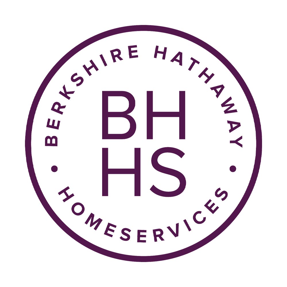 A purple logo of Berkshire Hathaway Home Services