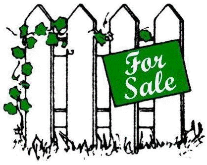 A sketch of a house with for sale sign