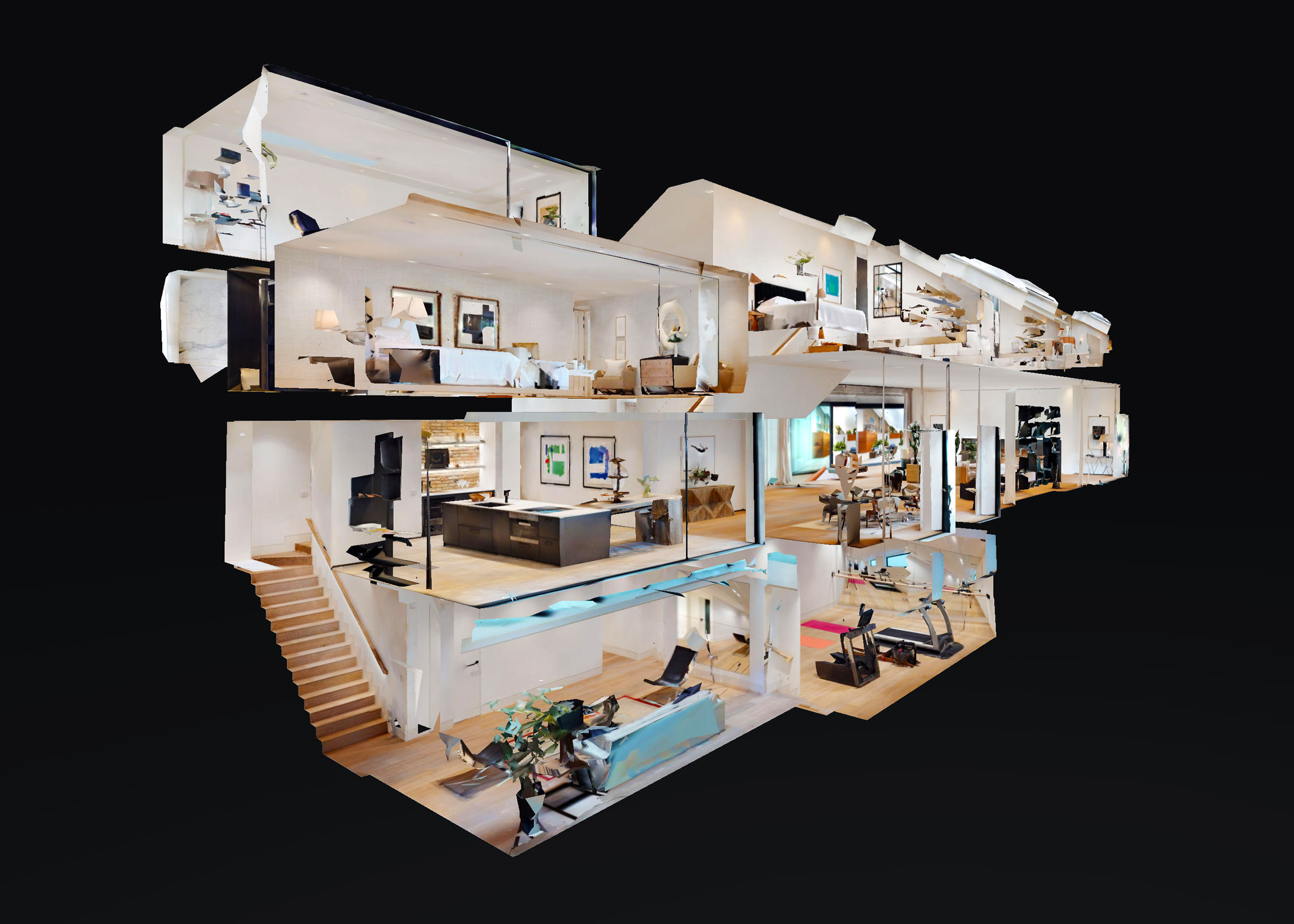 3D view of a home from different angles