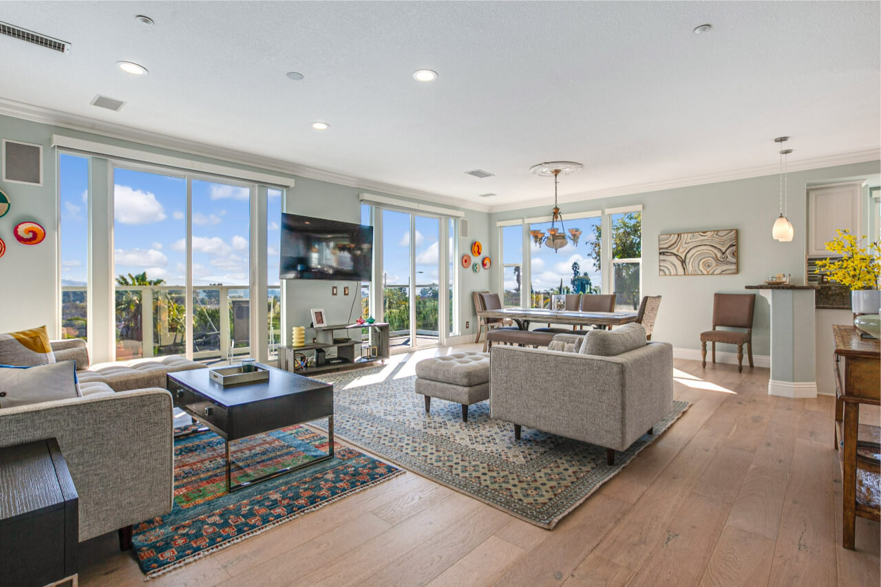 A Luxurious Interior With Carpets of a Living Room